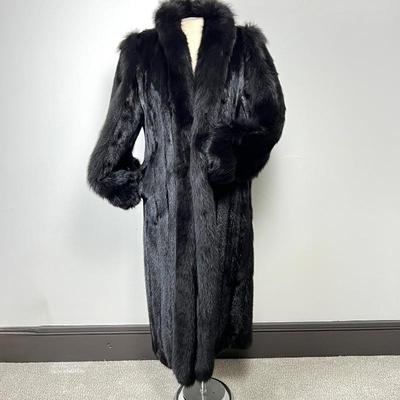  Full Length Charles Klein Black Mink Coat- Size M