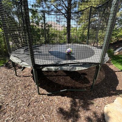 AlleyOop Sports Trampoline with Safety Net and Ladder –