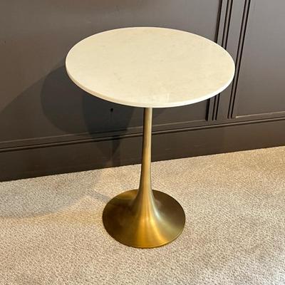 Round Crate and Barrel Marble Top Table