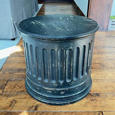 Arhaus Black Round Table Storage Accent Furniture