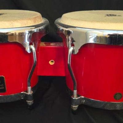 Aspire Oak Bongos with Chrome Hardware Red Wood