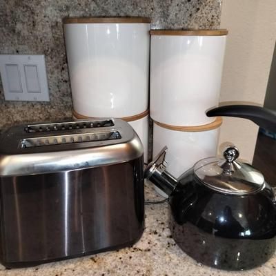 Toaster, Teapot And Canister Set