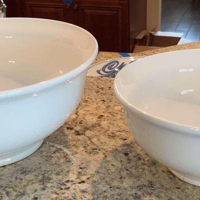 HOME White Ceramic Mixing Bowls