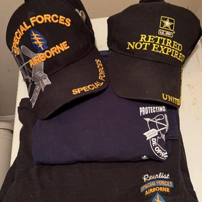 US Army Special Forces Ball caps And Tshirts