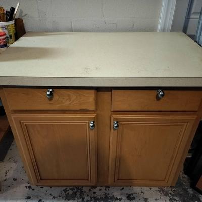 Counter Top 2 Drawer 2 Door Storage Cabinet + Everything Inside