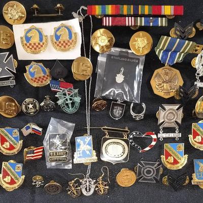 U.S. Military Vintage Memorabilia Collection: Patches, Pins, & Pendants