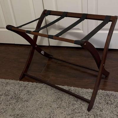 Folding Vintage Wooden Luggage Rack