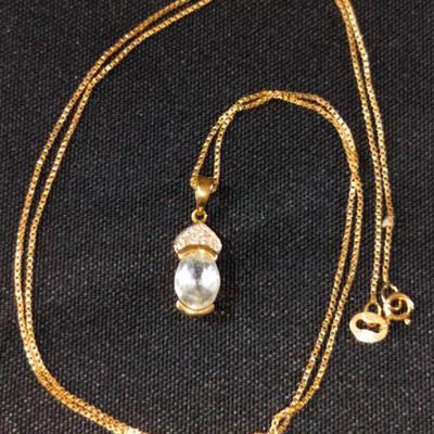 14k Italian Gold Pendant Necklace 2.5g