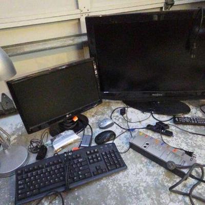 Computer Accessories/ Entertainment Lot Incld: Insignia LCD TV, a 47-inch 1080p 60Hz m