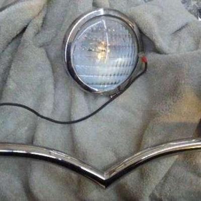 Harley Davidson Motorcycle Headlights And Mounting Bar