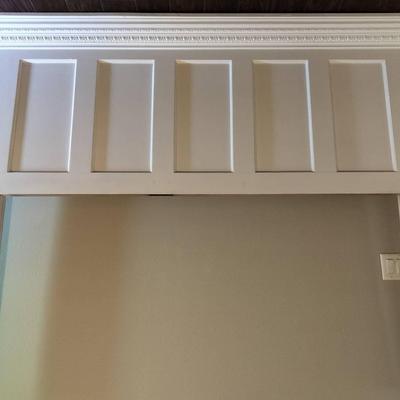 White Wooden Bed Headboard