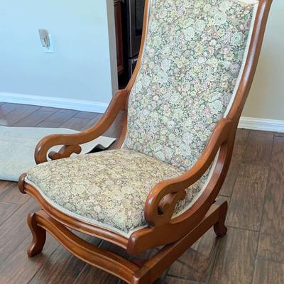 Antique Replica Victorian Coil Spring Rocker