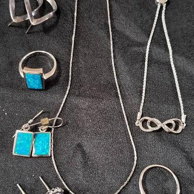 Sterling Silver Stamped 925 Vintage Jewelry Assortment 39.4g