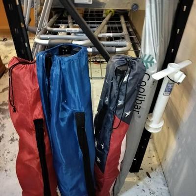 3 Foldable Outdoor Lawn Chairs + Coolibar Umbrella