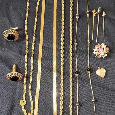 Gold Toned Costume Jewelry Assortment