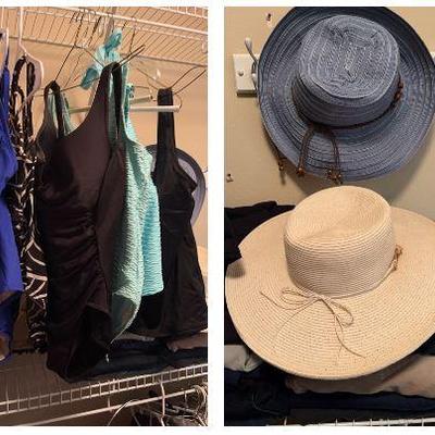 Ladies' Size 12 Swimsuits, Hats, And Cover-ups