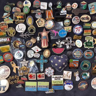 Vintage Metallic Collectible Pin And Pendant Assortment