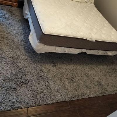 124" x 97" Unique Loom Solo Solid Shag Cloud Gray Rug (ONLY Includes Rug) 