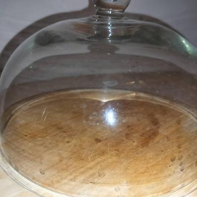 Large Glass Dome Cheese Tray