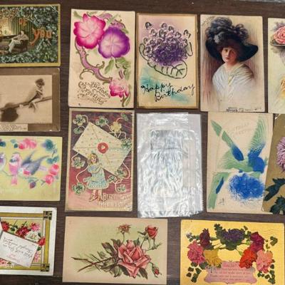 Victorian Postcards Early 1900's Embossed