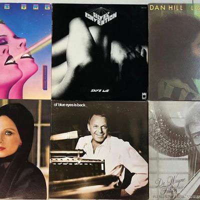 (6) Vintage Vinyl Albums - Lipps Inc., Barbara Streisand, Silver Convention, Frank Sinatra, Dan Hill, And More