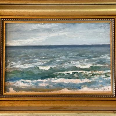 American Artist & Illustrator Harry Bennett Original Framed Oil Painting To Fran 