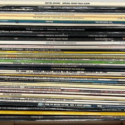 Assorted Vintage Classical, Sound Track, And Poetry Vinyl Albums 