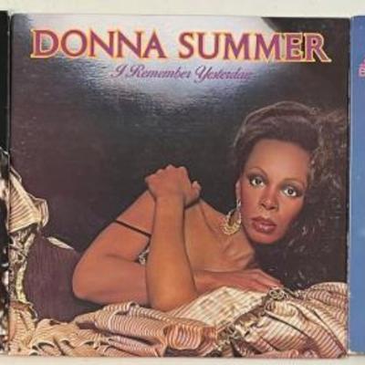 (3) Vintage Donna Summer Vinyl Albums - Live And More Double 1978, I Remember Yesterday 1977, Bad Girls 1979