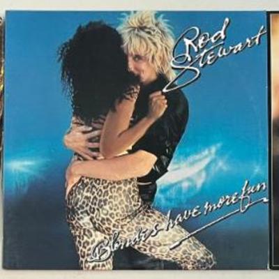 (3) Vintage Rod Stewart Vinyl Albums - Sing It Again Rod, Blondes Have More Fun, Foot Loose & Fancy Free