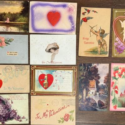 Victorian Embossed Post Cards Early 1900's Valentines Day - Christmas