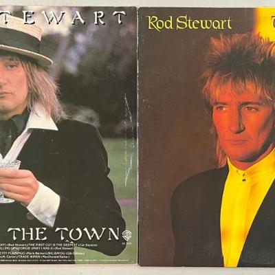 (2) Vintage Rod Stewart Vinyl Albums - A Night On The Town 1976, Tonight I Am Yours 1982