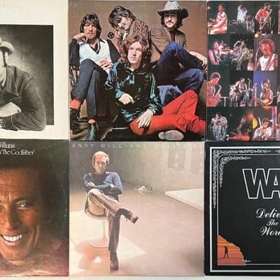 (6) Vintage Vinyl Albums - Andy Williams, Don Williams, Traffic, And (2) War