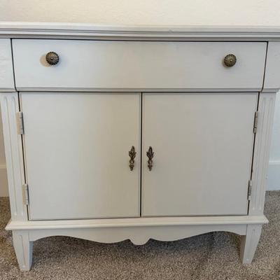 Vintage Lexington Furniture Solid Wood Side Table Painted Joanna Gaines Yarn 