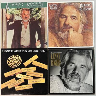 (4) Vintage Kenny Rodgers Vinyl Albums - Share Your Love 1981, Love Will Turn You Around 1982, And More