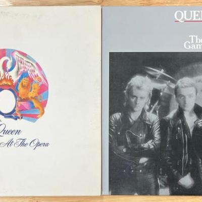 Queen A Night At The Opera 1975 & Queen The Game 1980 Vinyl Albums 