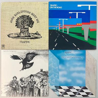 (4) Vintage Traffic Vinyl Albums - On The Road 1973, When The Eagle Flies 1974, And More