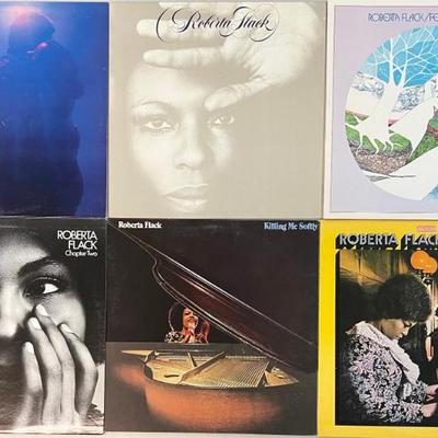 (6) Vintage Roberta Flack Vinyl Albums - Killing Me Softly 1973, Chapter 2 1970, First Take 1969, And More