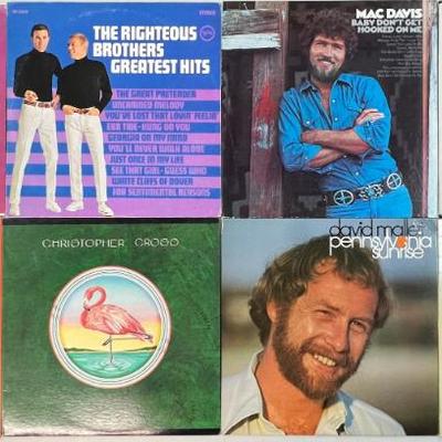 (8) Vintage Vinyl Albums - Roy Clark, Christopher Cross, Mac Davis, (2) David Mallett, And More