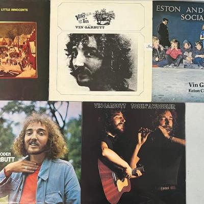 (5) Vintage Vin Garbutt Vinyl Albums - Little Innocents, King Gooden, The Valley Of Tees, And More