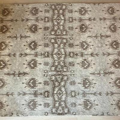 Safavieh 100 Percent Wool Pile 6ft X 9ft  Wyndham Collection Rug - Browns, Greys, Tans WYD721A