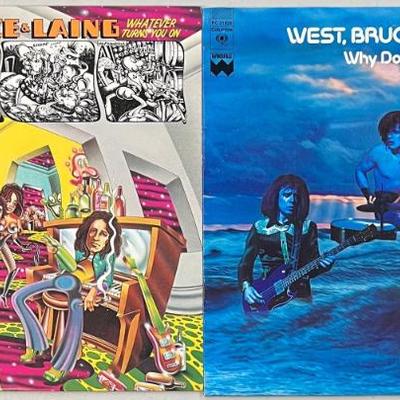 (2) Vintage West Bruce & Laing Vinyl Albums - Why Doncha 1972, Whatever Turns You On 1973