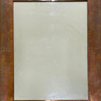 Copper Framed Solid Wood Mirror Made In India 