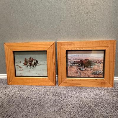 Set of 2 Charles M. Russell Western Art Prints 