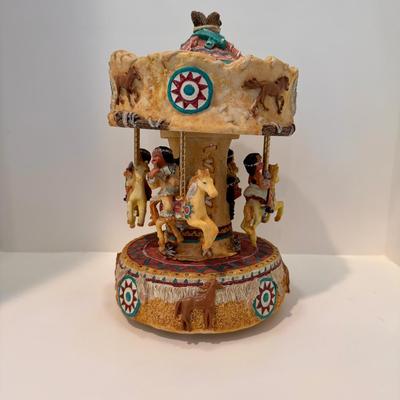 Native American Carousel Horse Figurine 