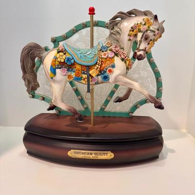 American Beauty Carousel Horse Figurine 