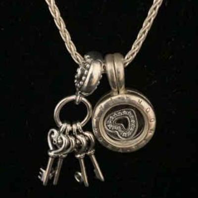 Sh963 pandora charms on silver chain