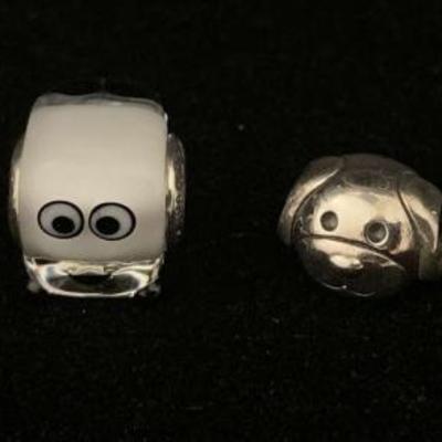 Sh956 pandora airplane, ice cube, panda and dog charms