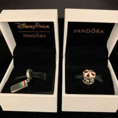 Sh902v pandora disney ticket and christmas carousel charms
