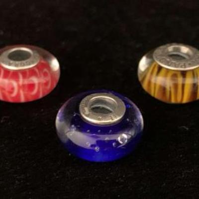 Sh966 pandora misc. glass charms.