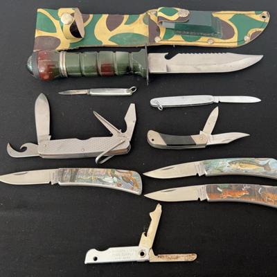Various Folding & Survival Knives 